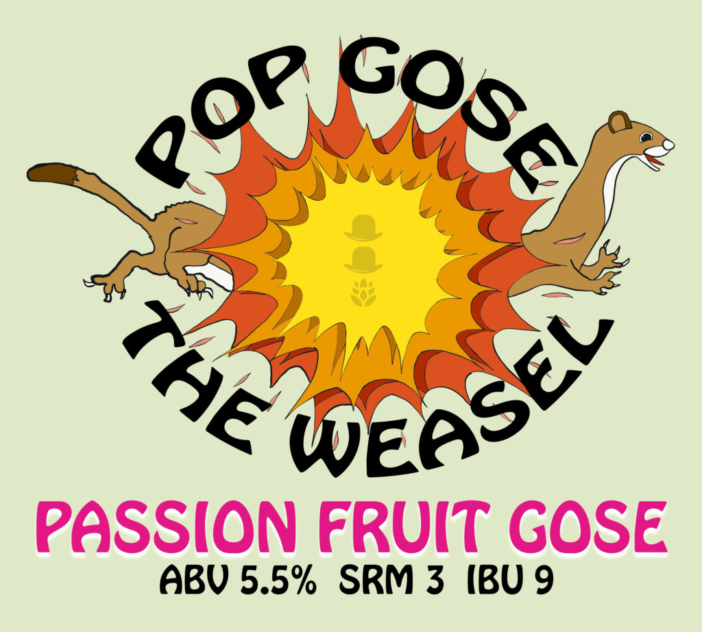 Pop Goes the Weasel beer sign