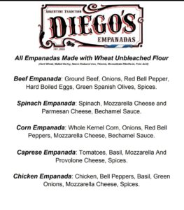 diego menu